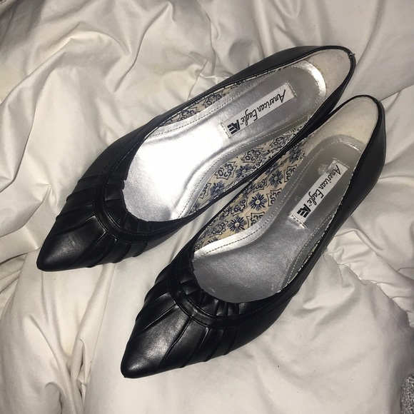 American Eagle Outfitters Shoes - American Eagle Black Faux Leather Flats
